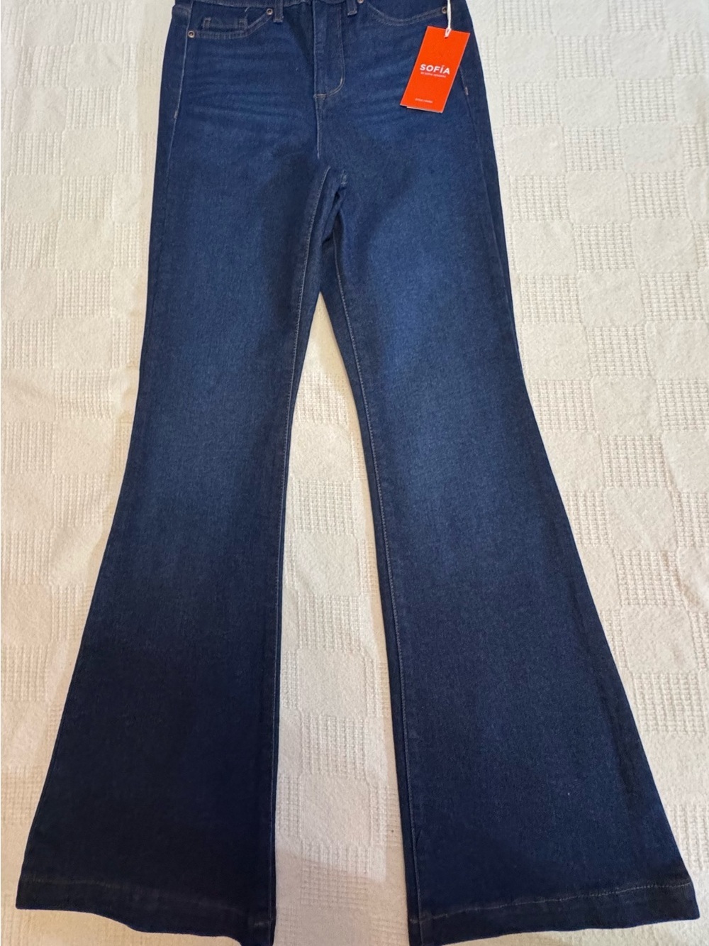 sofia by sofia vergara Dark Blue High-Rise Flare Jeans - Picture 6 of 13